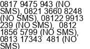 Nomor ponsel Tn. Antoni DR di Sukoharjo